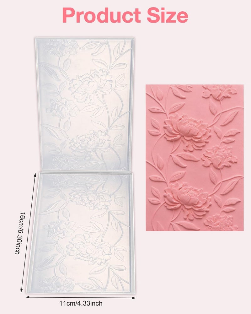 UCEC Embossing Folder for Card Making, 3D Textured Floral Plastic Embossing Folders for DIY Scrapbooking, Embossing Tool for Greeting Cards, Card Making Tools & Paper Crafts (Large Flower) - Image 3